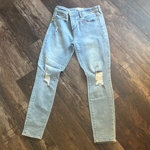 Dear John Light Blue Ripped Skinny Jeans